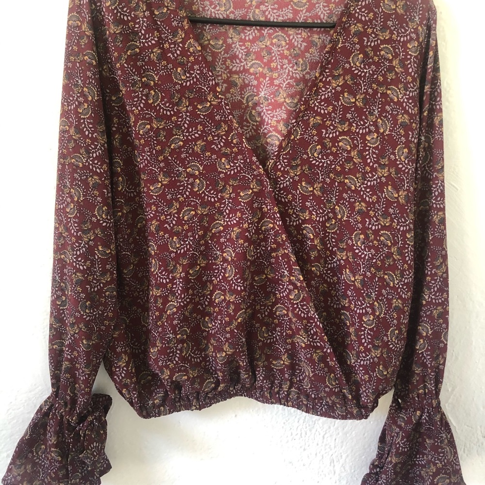 Bell Sleeve Floral Top